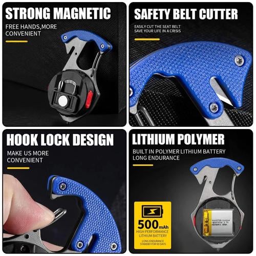 Фонарь MULTIFUNCTIONAL W5143-COB/WYR USB-C Blue (9926) - фото 2