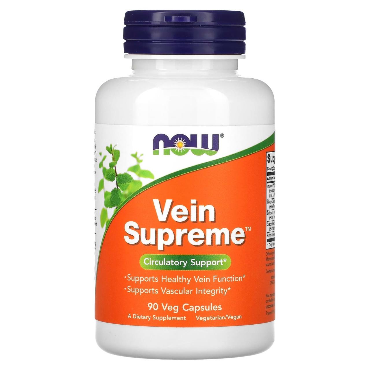 Рослинний комплекс для підтримки здоров'я вен Now Foods Vein Supreme 90 капс.