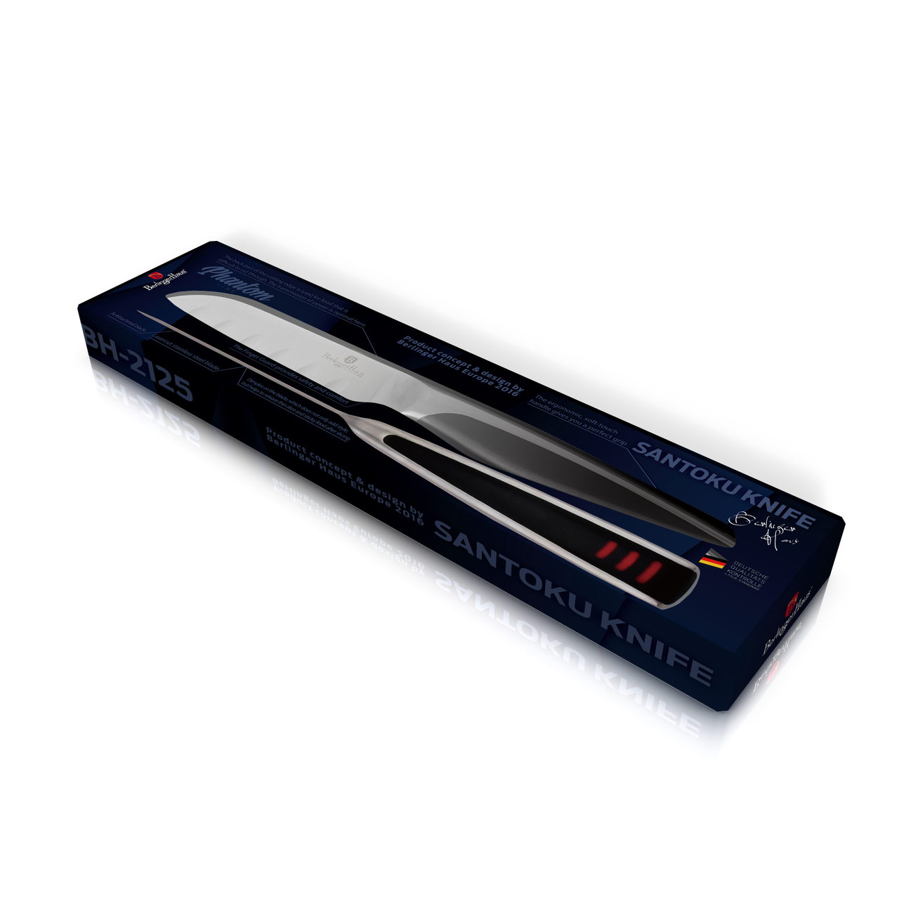Нож сантоку Berlinger Haus Phantom Line 9 см (BH-2125) - фото 3 Нож сантоку Berlinger Haus Phantom Line 9 см (BH-2125) - фото 3