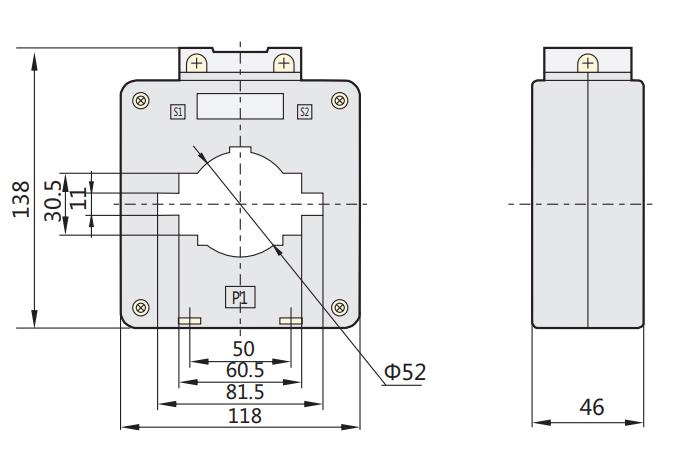 Трансформатор струму CHINT BH-0.66 80I 800/5A CL0.5 IEC (824241) - фото 2