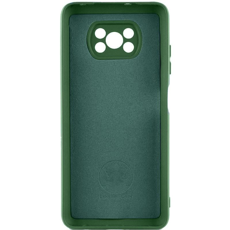 Противоударный чехол Silicone Cover Lakshmi Full Camera (A) для Xiaomi Poco X3 NFC / Poco X3 Pro Зеленый / Dark green - фото 2