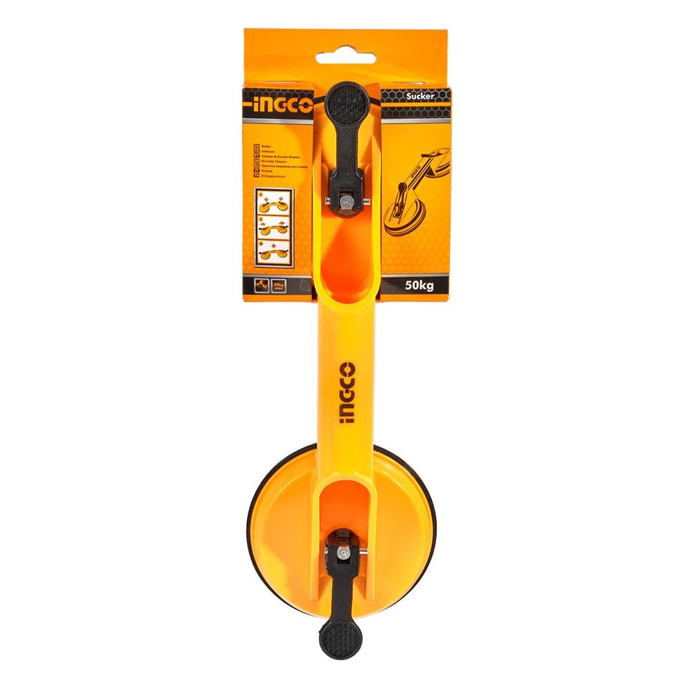 Присоска Ingco для скла подвійна/пластикова 50 кг 115 мм