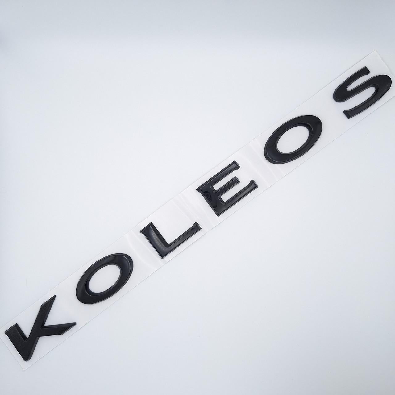 Эмблема надпись Koleos Renault 32х2,5 см Черный глянцевый (2357096354)