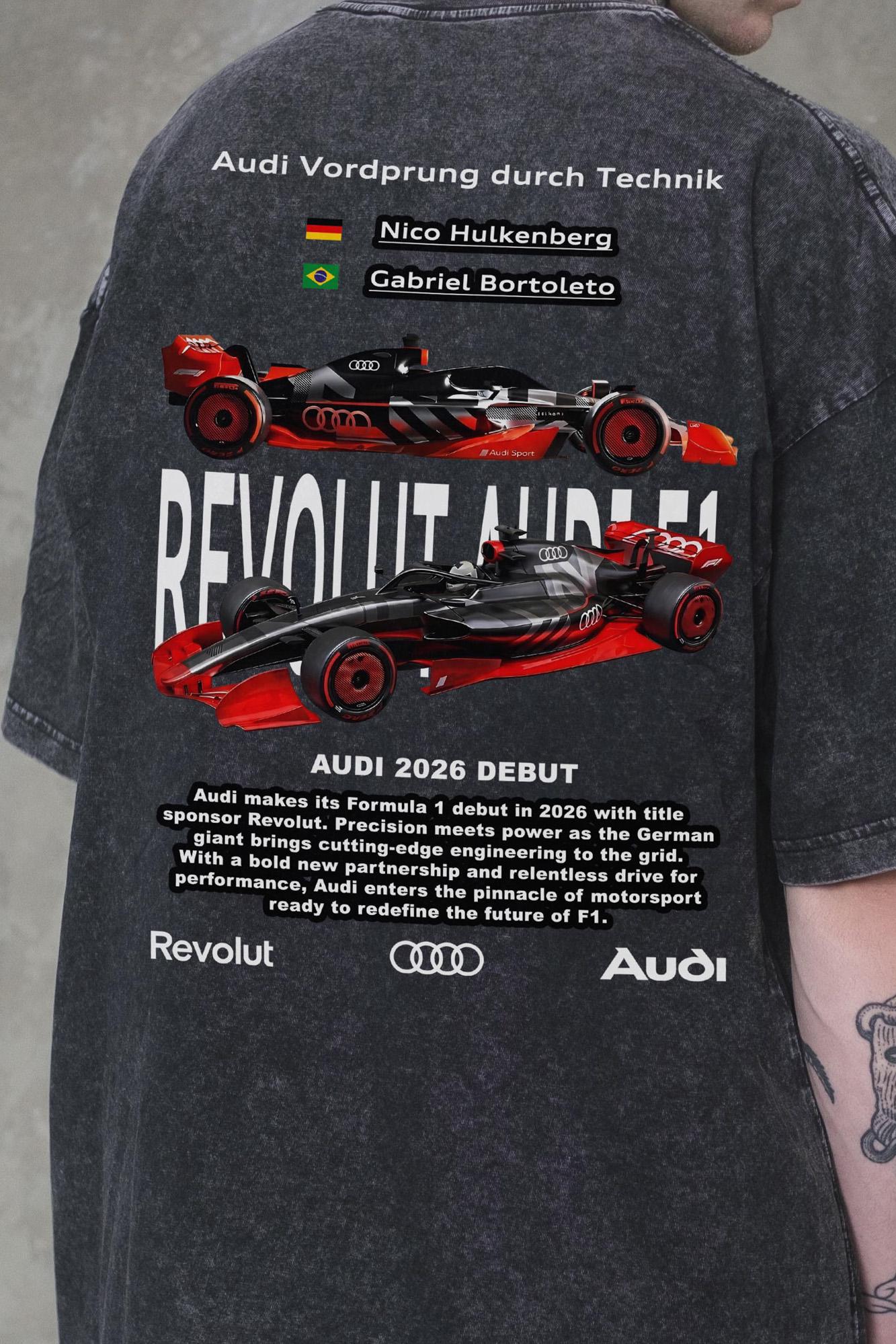 Футболка оверсайз Without Washed Revolut Audi S/M Black (S/M8056376 8056377) - фото 2