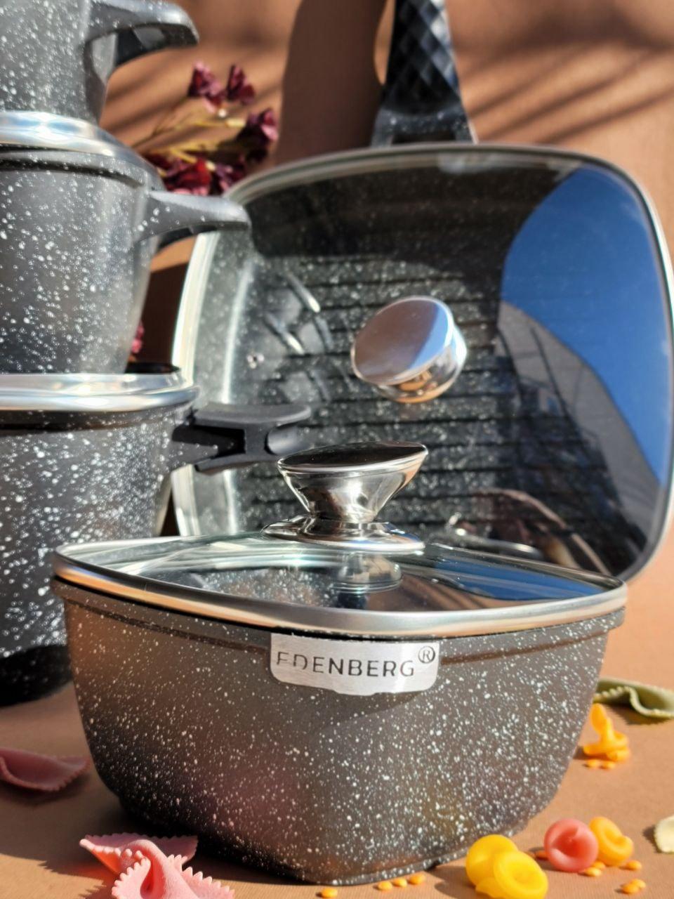 Набір казанів Edenberg із мармуровим покриттям 10 пр. (EB-12912) - фото 6 Набір казанів Edenberg із мармуровим покриттям 10 пр. (EB-12912) - фото 6