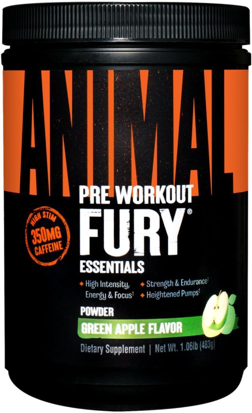 Предтренировочный комплекс Nutrition Animal Fury Green Apple 483 г