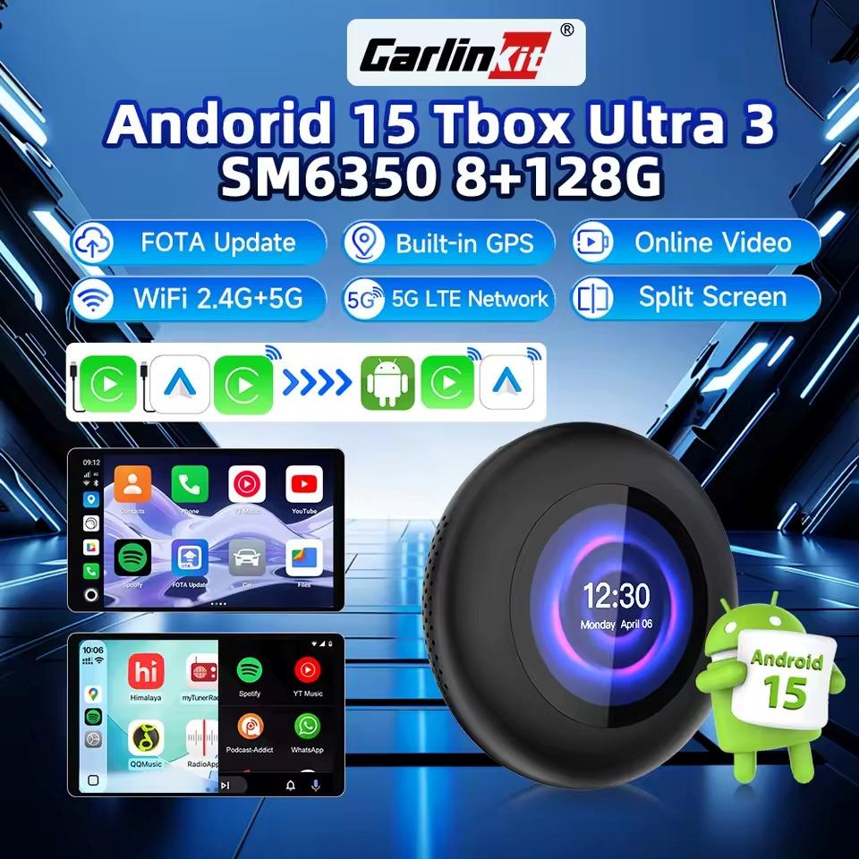 ᐉ FM-трансмиттер CarlinKit Tbox Ultra v.3 SM6350 8/128 Android 15