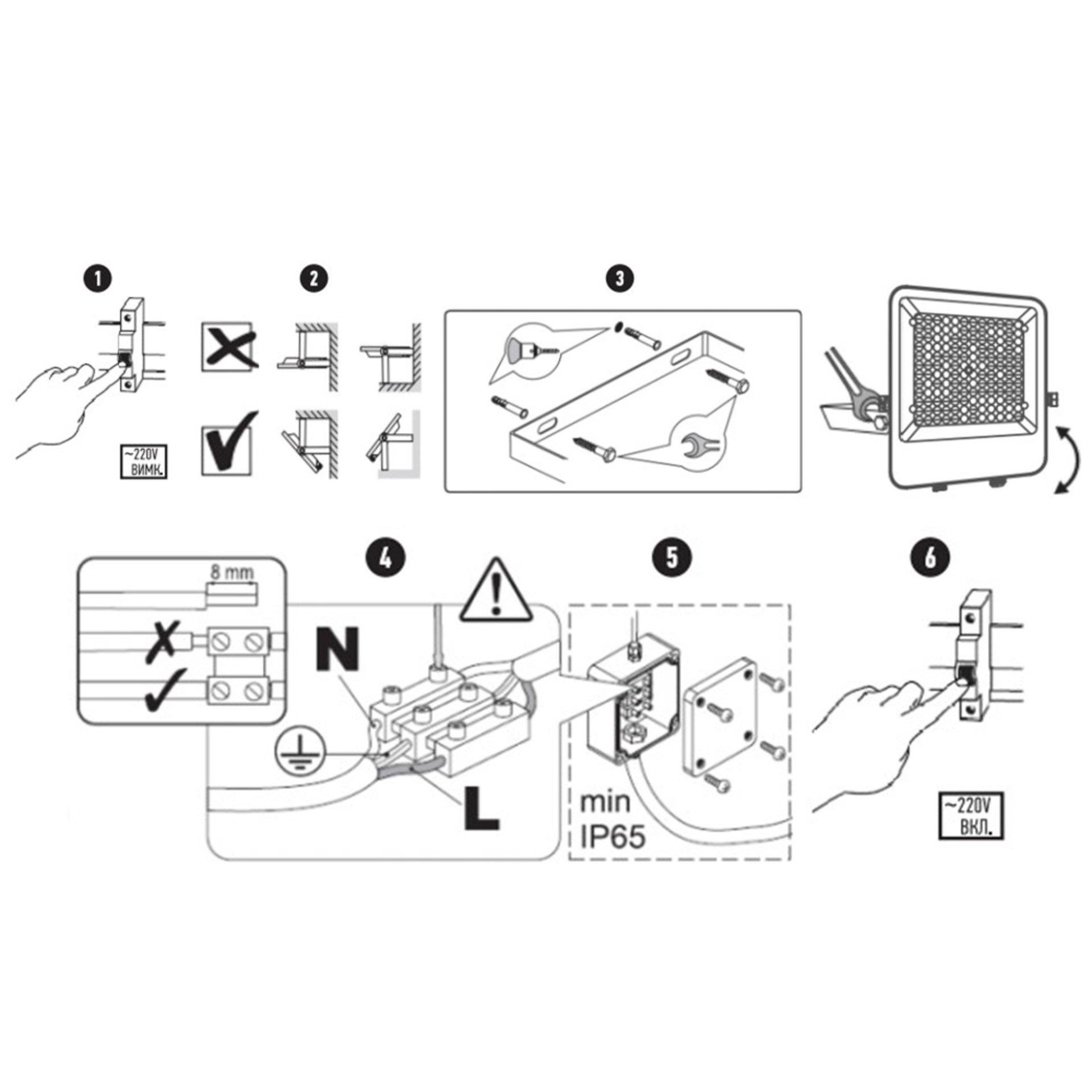 Світлодіодний прожектор ETRON Professional 100W 5000К IP65 (20756-е) - фото 6 Світлодіодний прожектор ETRON Professional 100W 5000К IP65 (20756-е) - фото 6