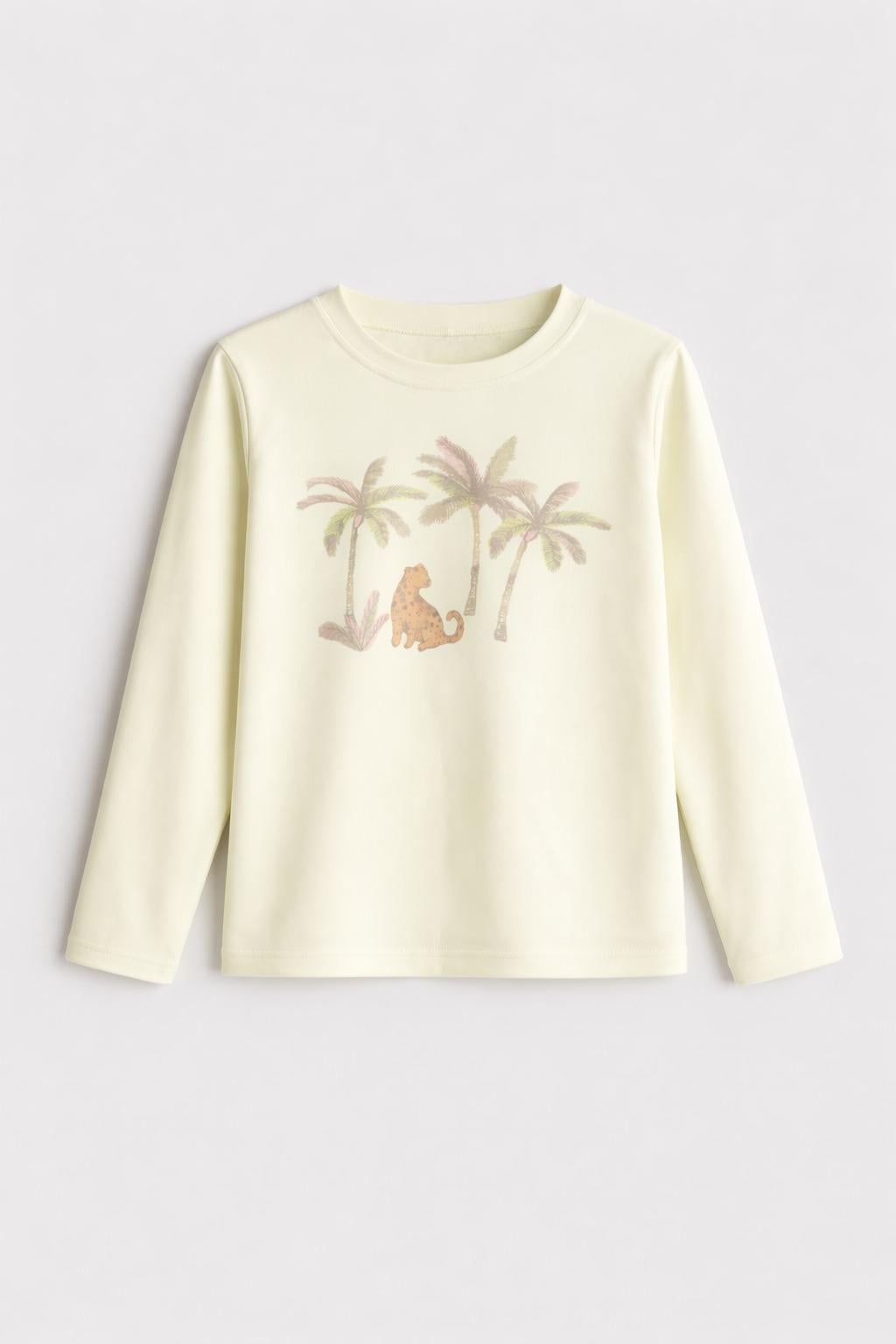 Купальный топ H&M Пальмы 1139368 62-68 см Молочный