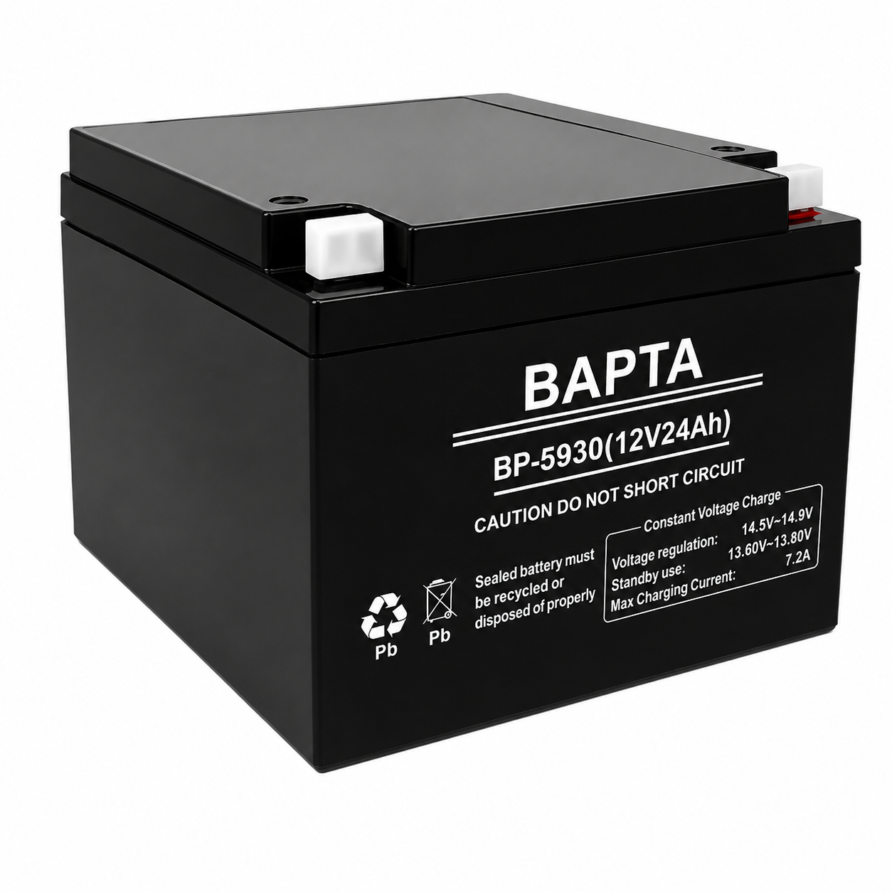 Акумуляторна батарея BAPTA 12 В 24 А·год герметична свинцево-кислотна 176х166х125 мм (er7833)