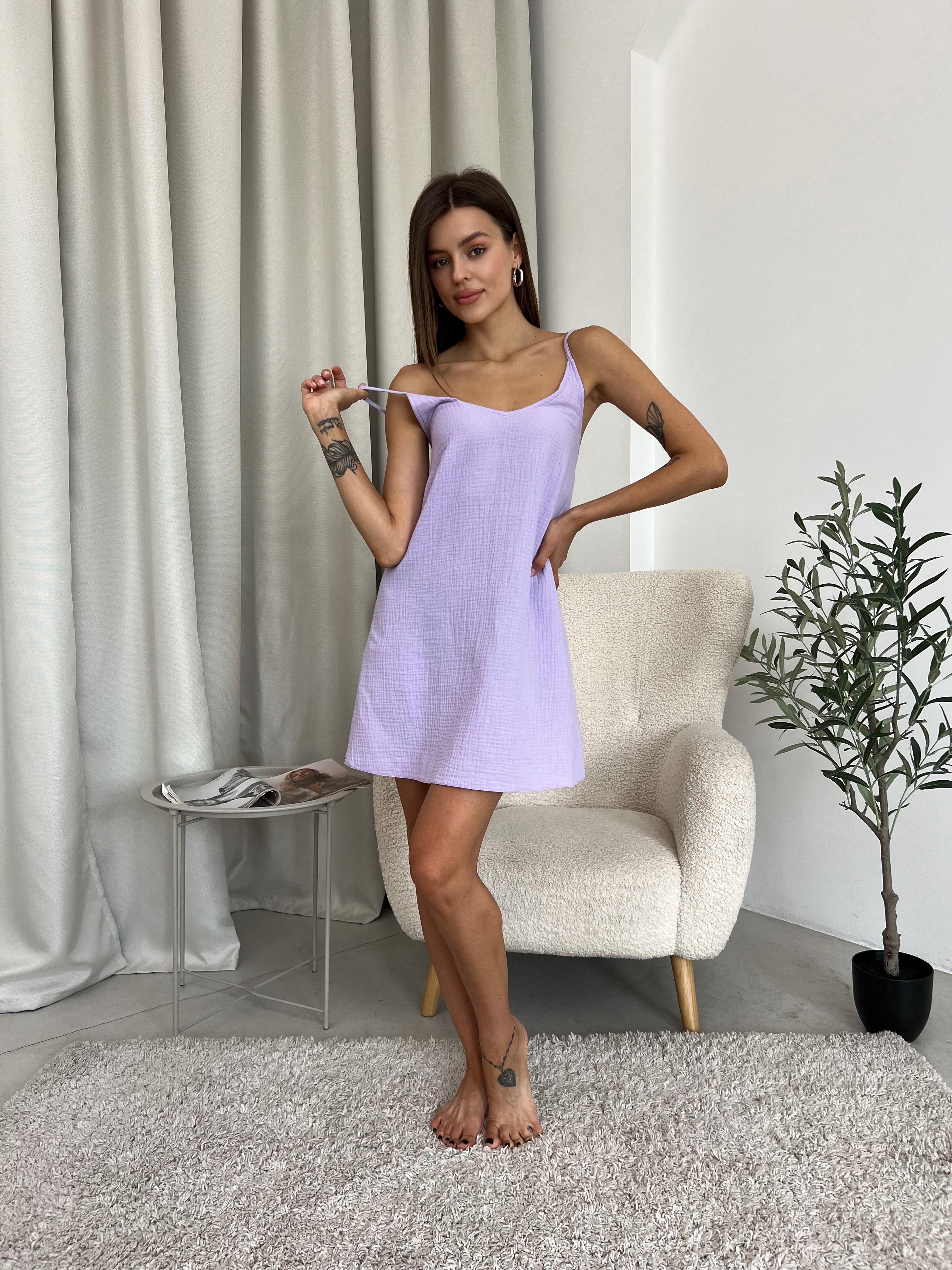 Рубашка женская муслиновая COSY L Лавандовий (M12SH)