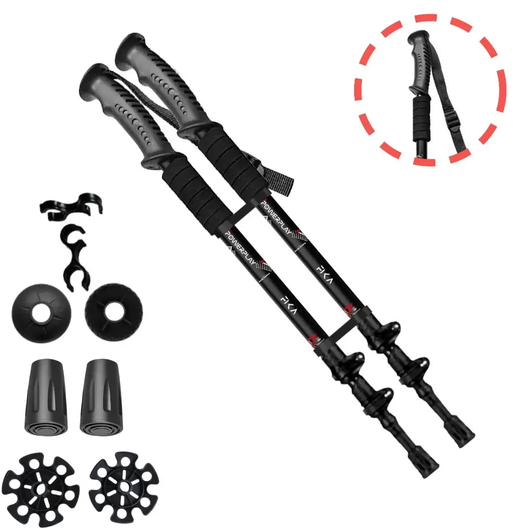 Трекинговые палки PowerPlay 9106 Fika 60-135 см Black/Yellow (PP_9106_FIKA_Bl/Yellow) - фото 11