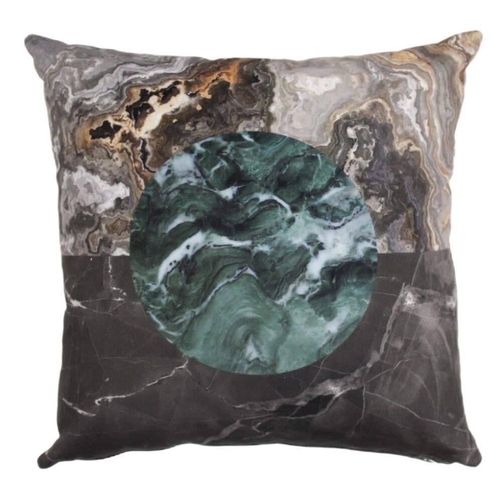 Подушка декоративная Maestro 45x45 см Серый/Бирюзовый/Желтый (000084718)