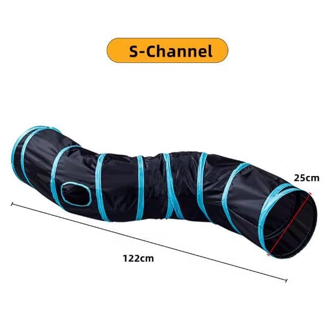 Тоннель игровой для кота/собаки 122х25 см Черный (28536173) - фото 2 Тоннель игровой для кота/собаки 122х25 см Черный (28536173) - фото 2