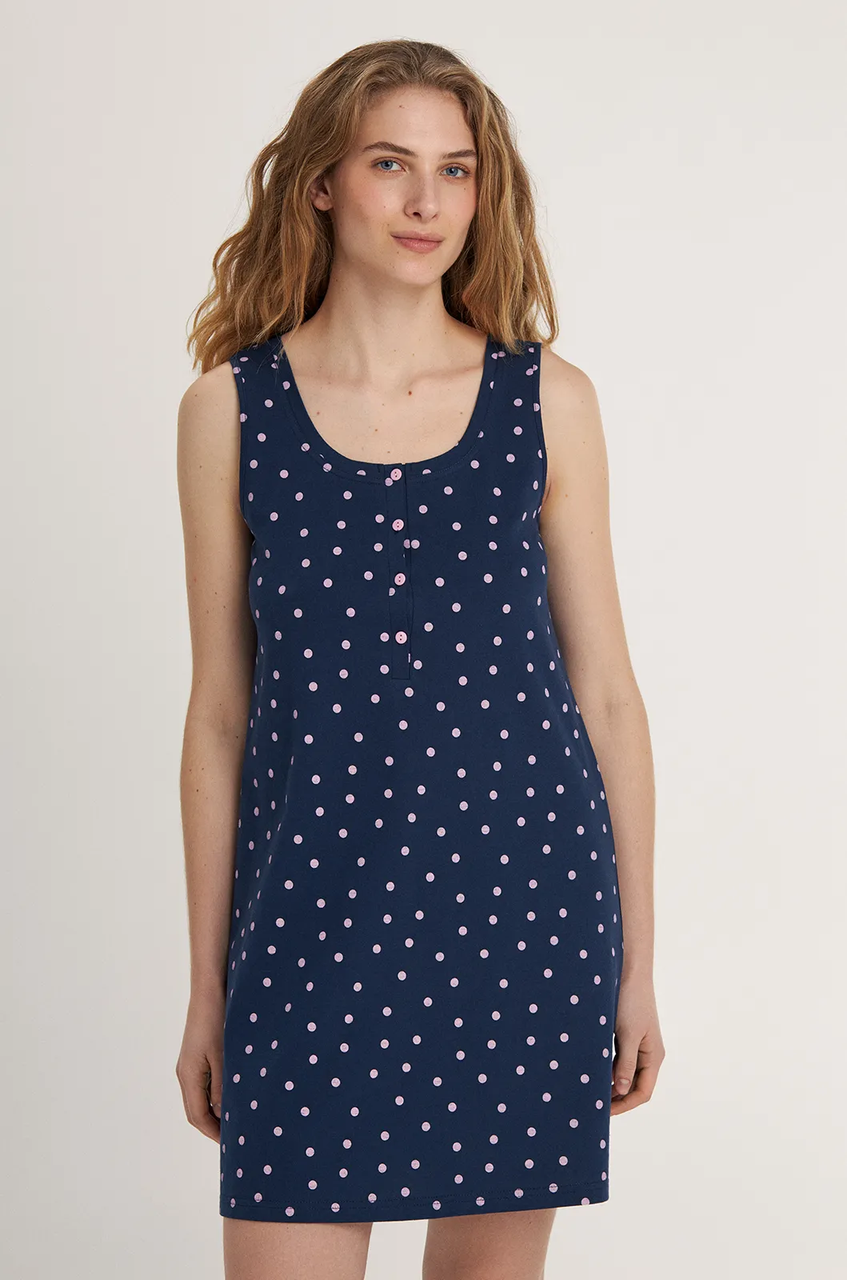 Ночная женская рубашка Ellen 110/30/03 ROSY RAINDROPS S Синий (110/30/03SBlue)