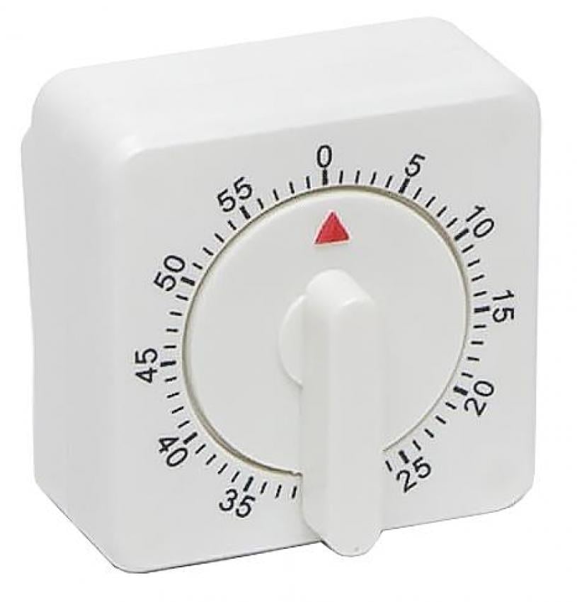Таймер механический кухонный Квадрат на 60 минут 6,8x6,8 см White (128563)