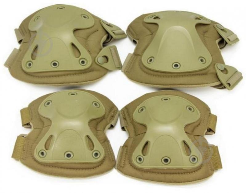 Захист Армійський наколінники та налокітники штурмові Shell JY00243 Оливковий (tau_krp275_00243a)