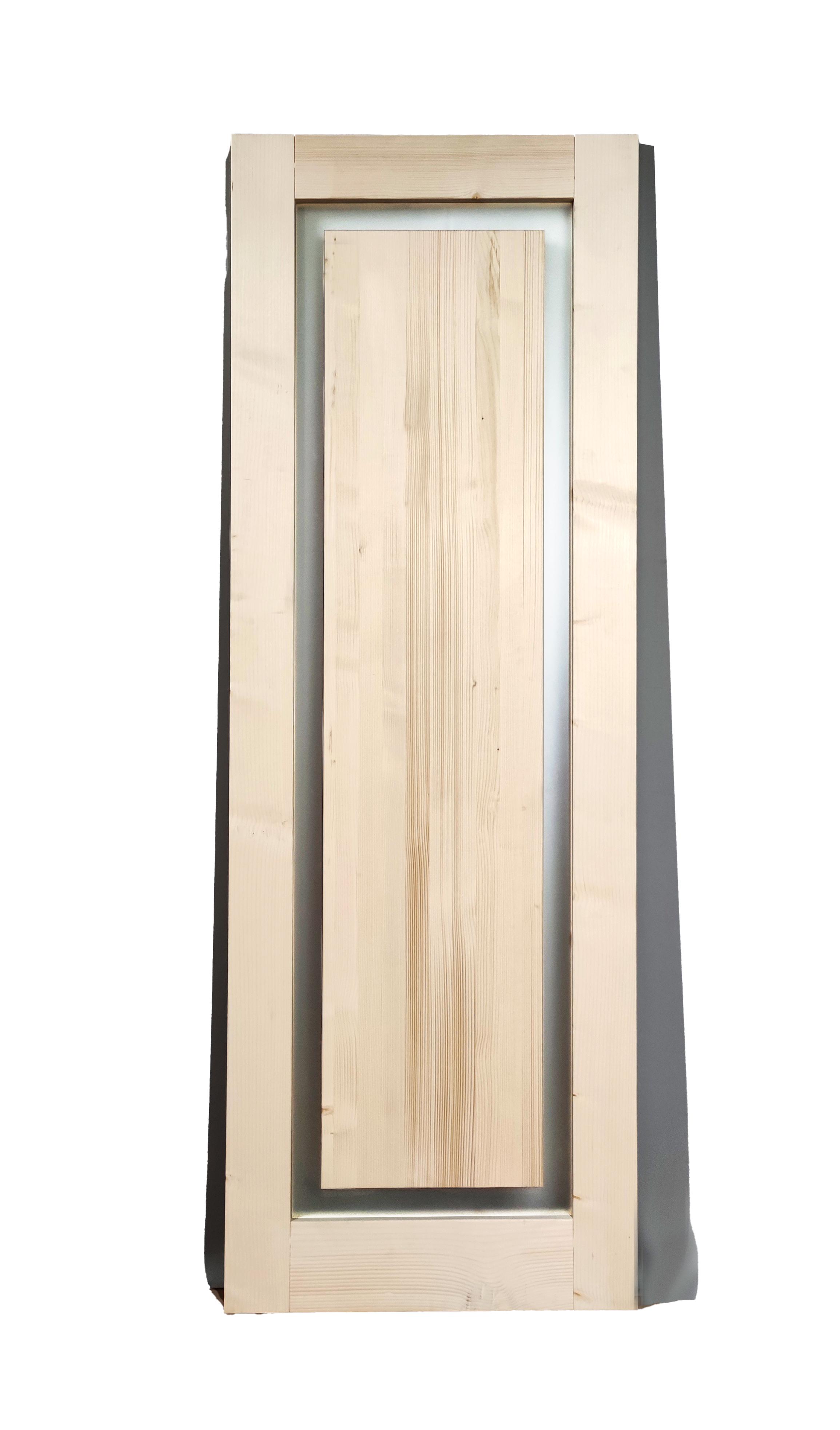 Дверь межкомнатная деревянная ALEDRO под покраску со стеклянной вставкой 2000х700х40 мм (29318218)