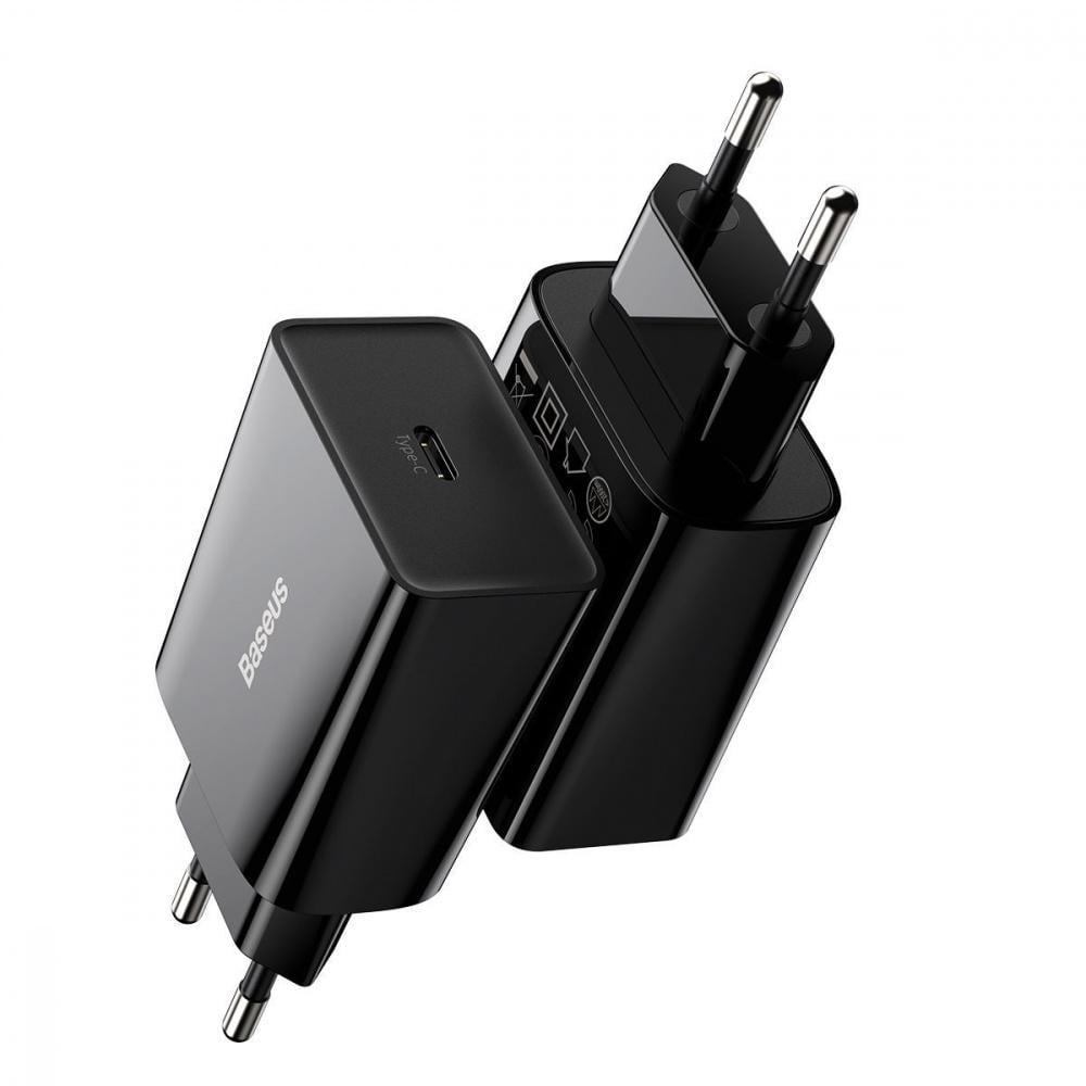 Зарядное устройство BASEUS Speed ​​Mini PD Charger 20W 1 Type-C Черный (32681 black) - фото 2