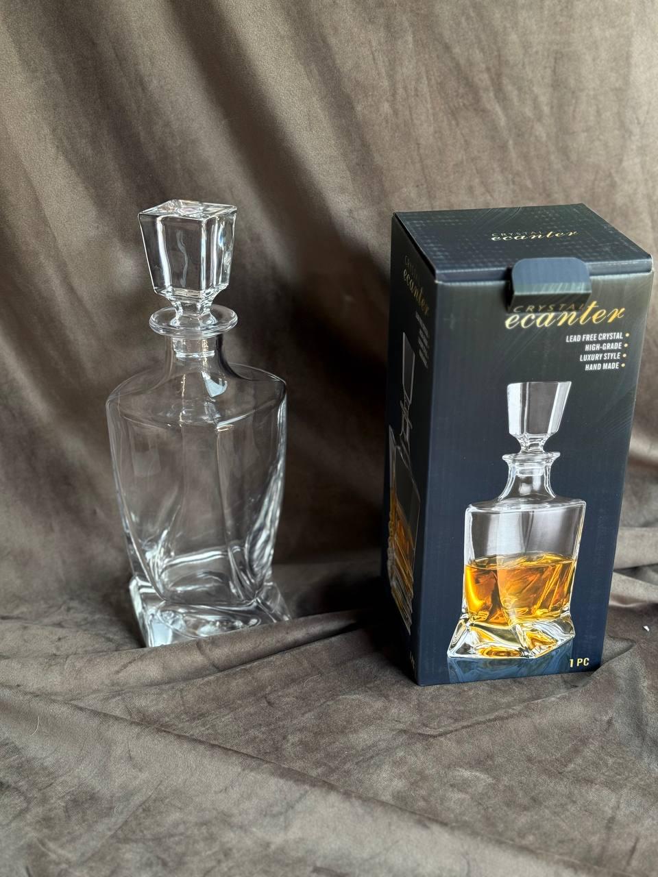 Декантер для виски YIWU стеклянный 850 мл Прозрачный (HP-19-18) - фото 2 Декантер для виски YIWU стеклянный 850 мл Прозрачный (HP-19-18) - фото 2