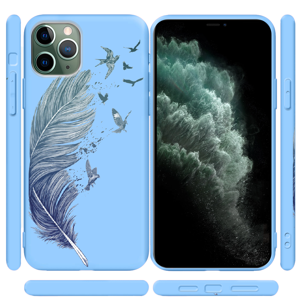 Чехол Boxface iPhone 11 Pro Feather Голубой силикон (38189-cc38-43045) - фото 2