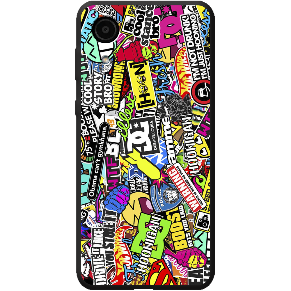 Чехол BoxFace Samsung Galaxy A03 Core (A032) Multicolored Inscriptions Черный силикон (43939-up880-44058)