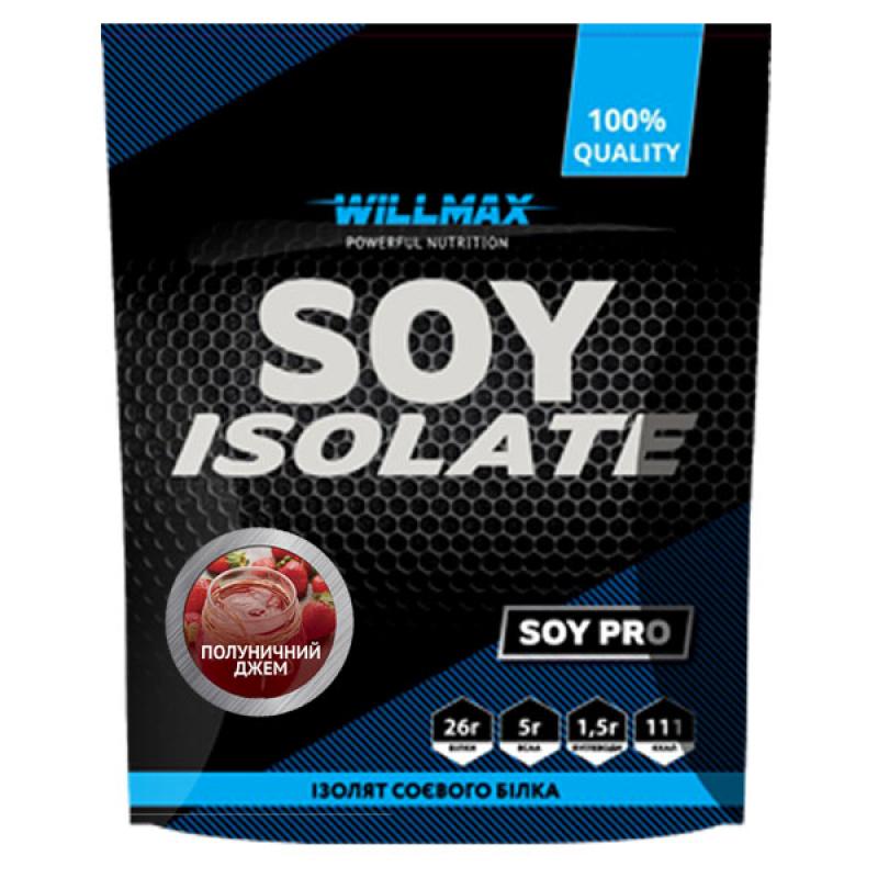 Протеин соевый SOY ISOLATE Willmax 900 г Клубничний джем