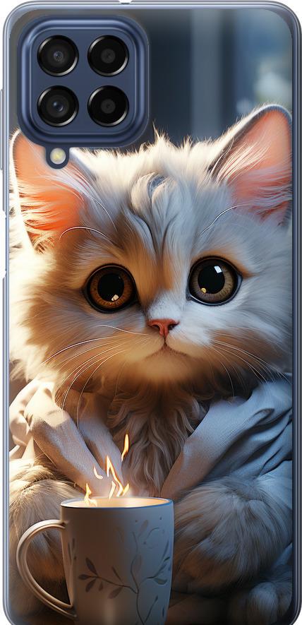 Чехол на Samsung Galaxy M53 M536B White cat (5646u-2608-42517)