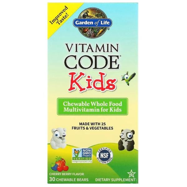 Витаминно-минеральный комплекс для детей Garden of Life Vitamin Code Kids 30 жевательных таб. Cherry (000021522)