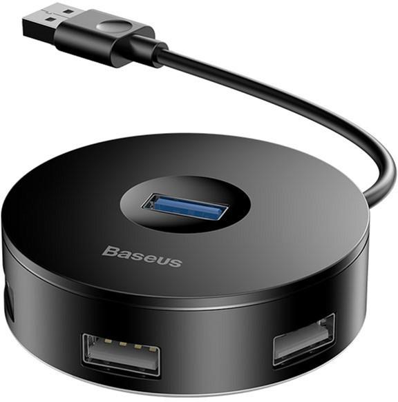 Адаптер USB Baseus Round Box USB 3,0 USB 3.0 3 х USB 2,0 microUSB Black