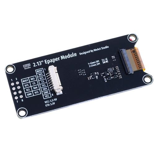 Дисплей E-ink WeAct Epaper SPI 2,13" 250x122 Чорно-білий (888524) - фото 2