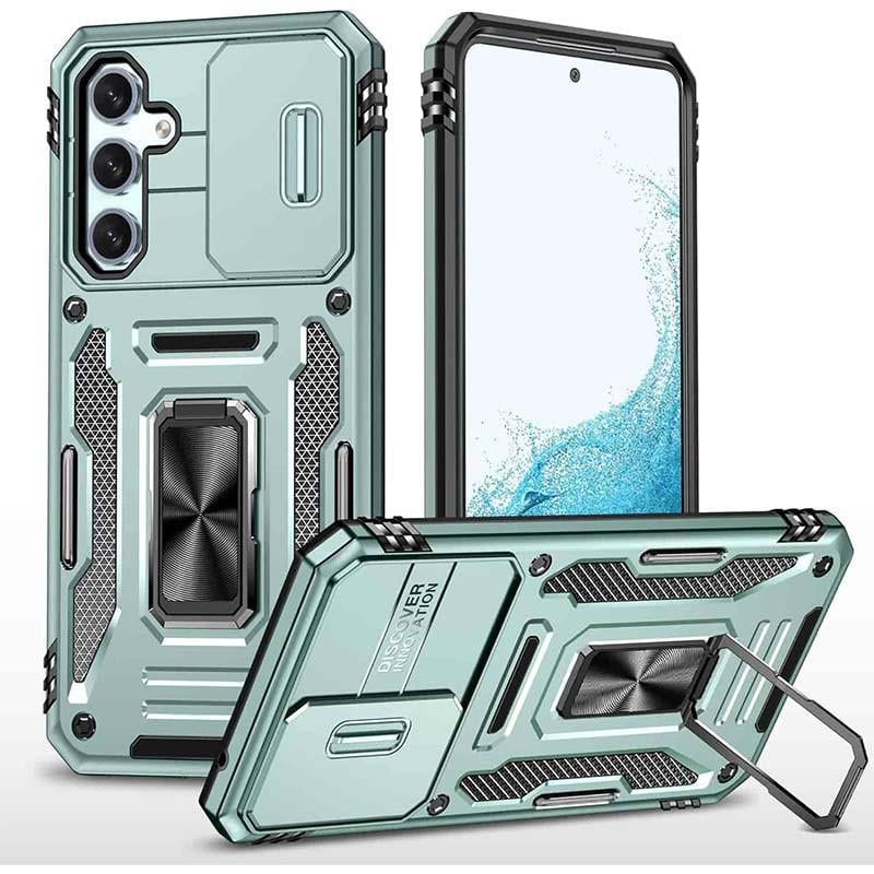 Ударопрочный чехол Camshield Army Ring для Samsung Galaxy A35 / A55 Зеленый/Light Green