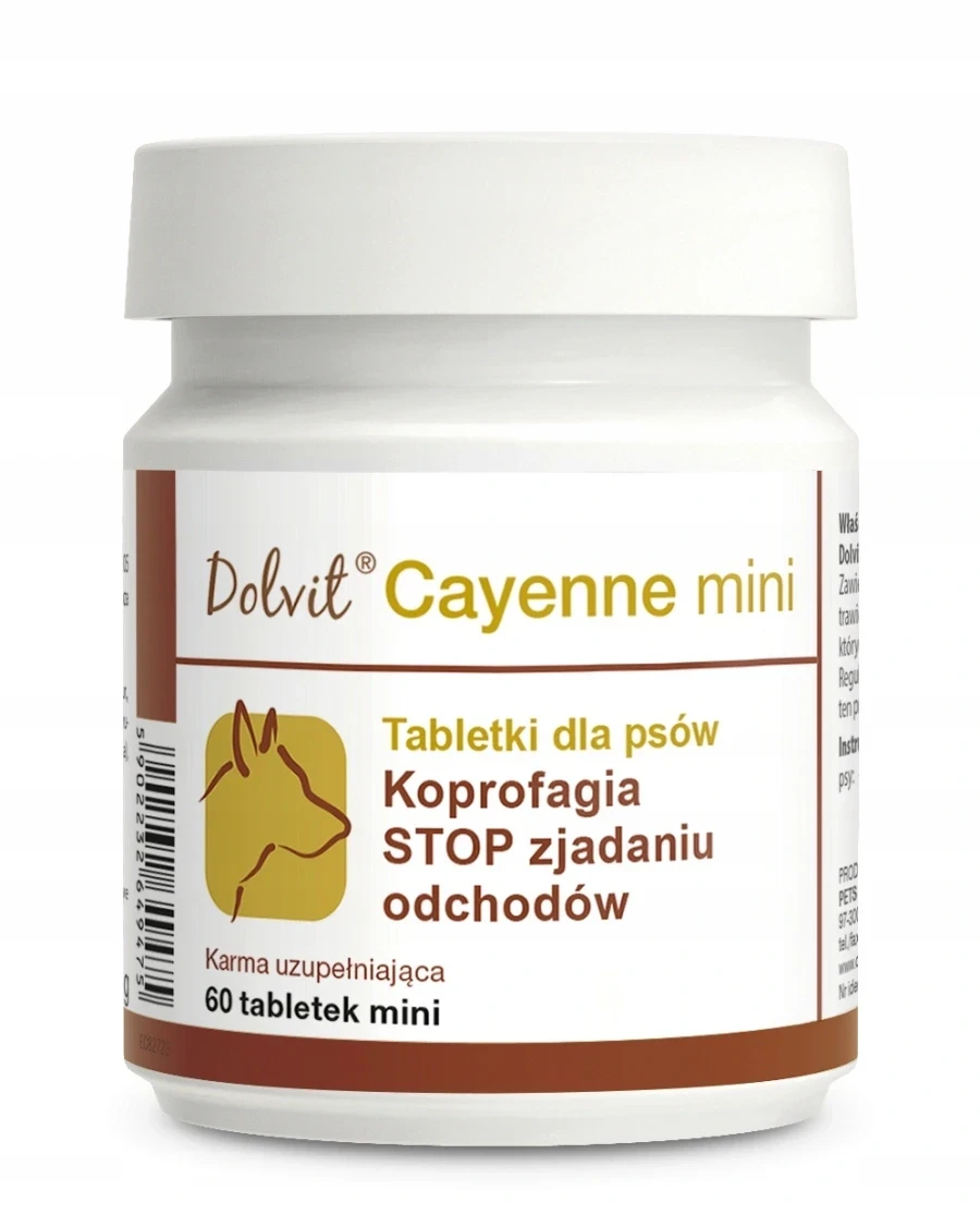 Пігулки Dolfos Dolvit Cayenne mini для собак при поїданні екскрементів 60 табл. (1344)