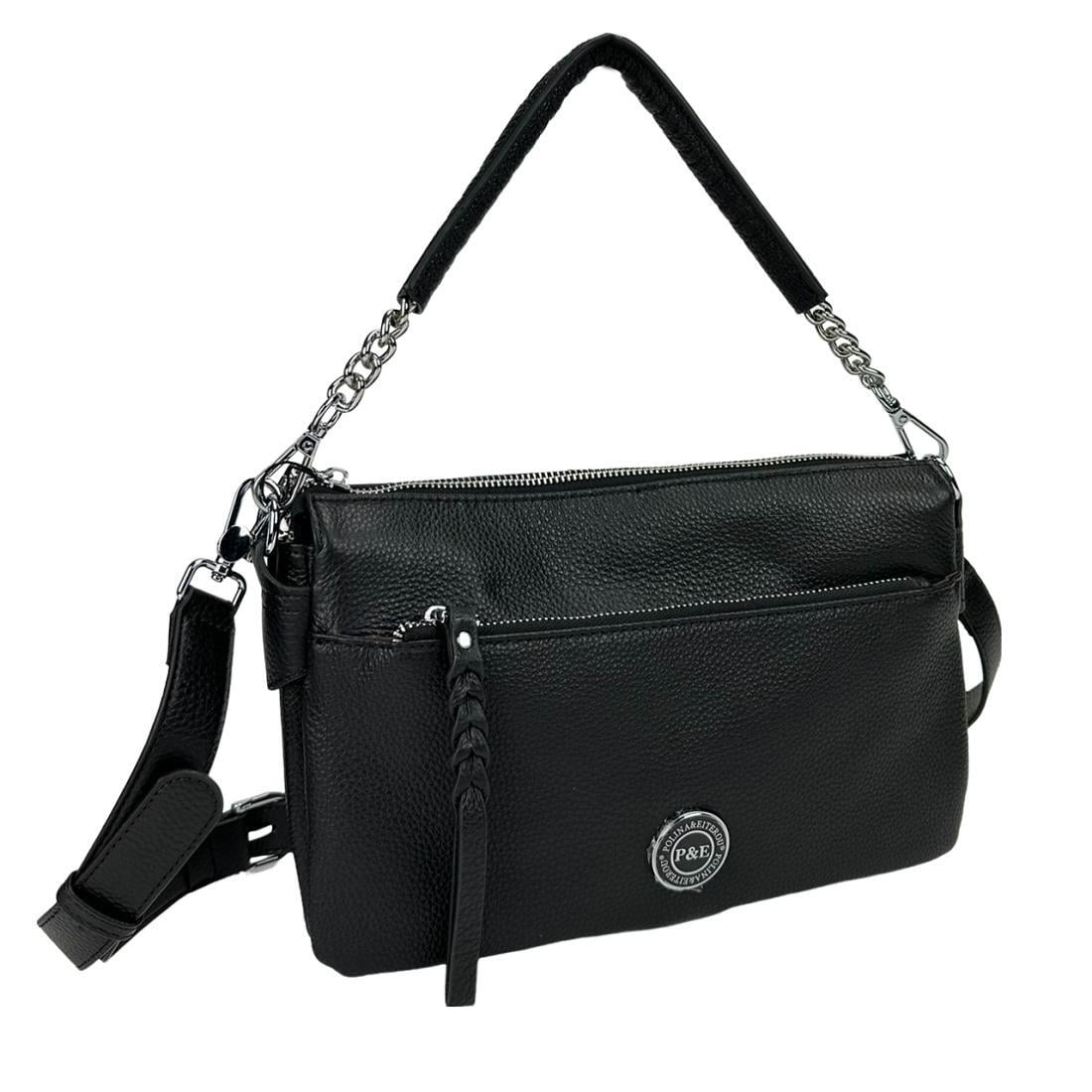 Женская сумка кросс-боди Royal Bag AN01-C0566A кожаная Черный (7680)