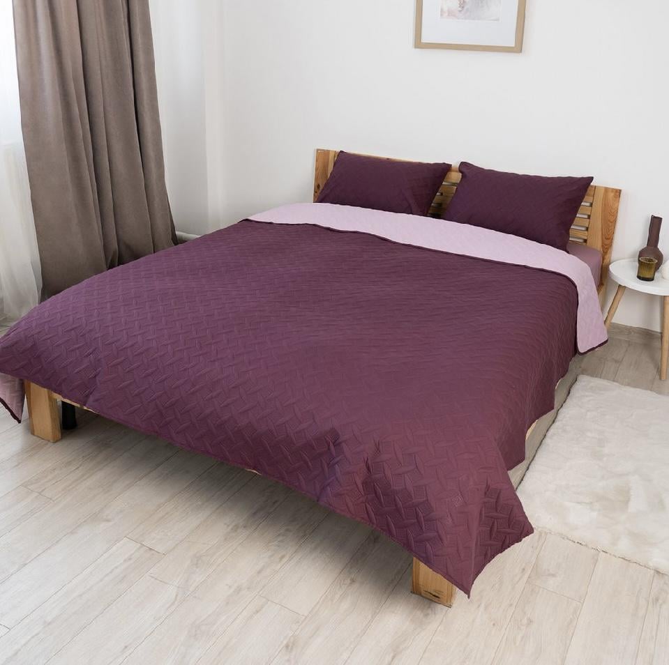 Покрывало ткань микрофибра без наволочки 220х240 см Бордовый