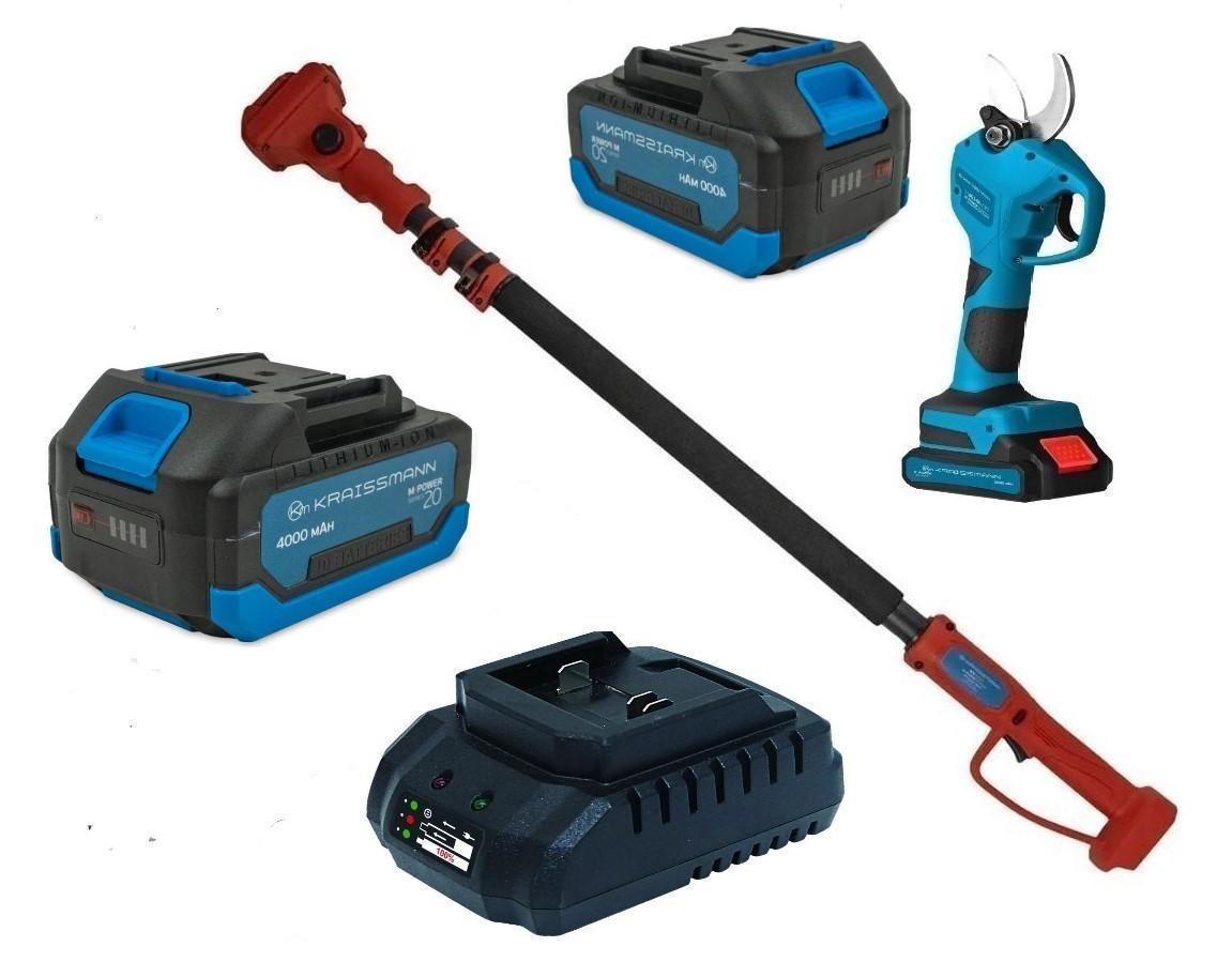 Секатор аккумуляторный KRAISSMANN 31 AGS-BL 20/2 бесщеточный с телескопической штангой VS'2000 1,6-2 м/2 аккумулятора 4 Ач (22468734)