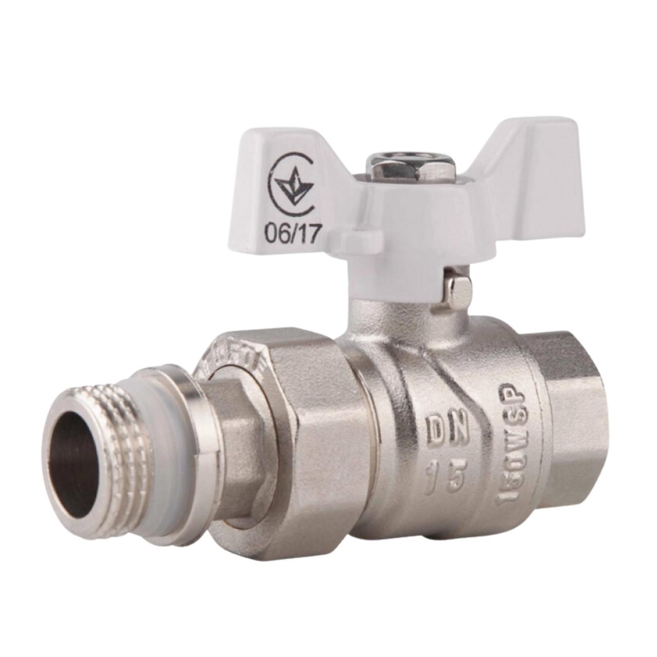 Кран шаровой американка SD Forte 3/4 с антипротечкой прямой (SF222W20)