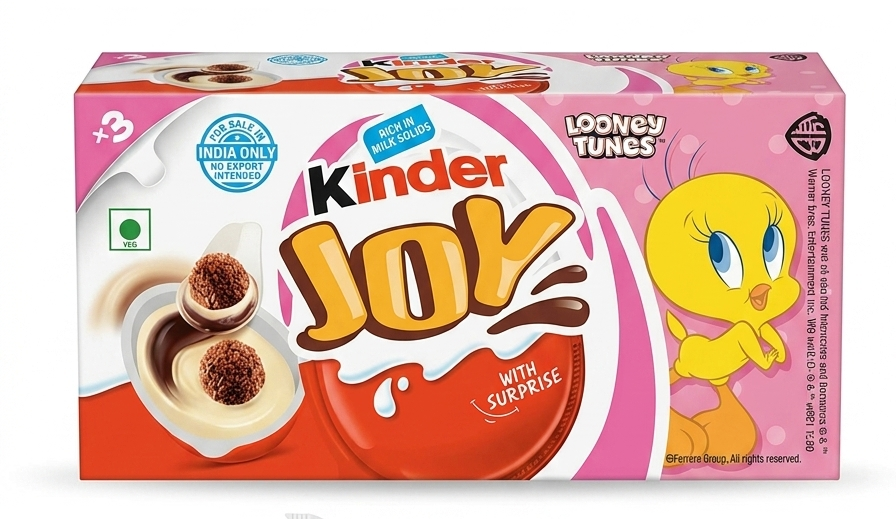 Шоколадні яйця Kinder Joy Looney Tunes Tweety 3 шт. х 20 г (3070948892)