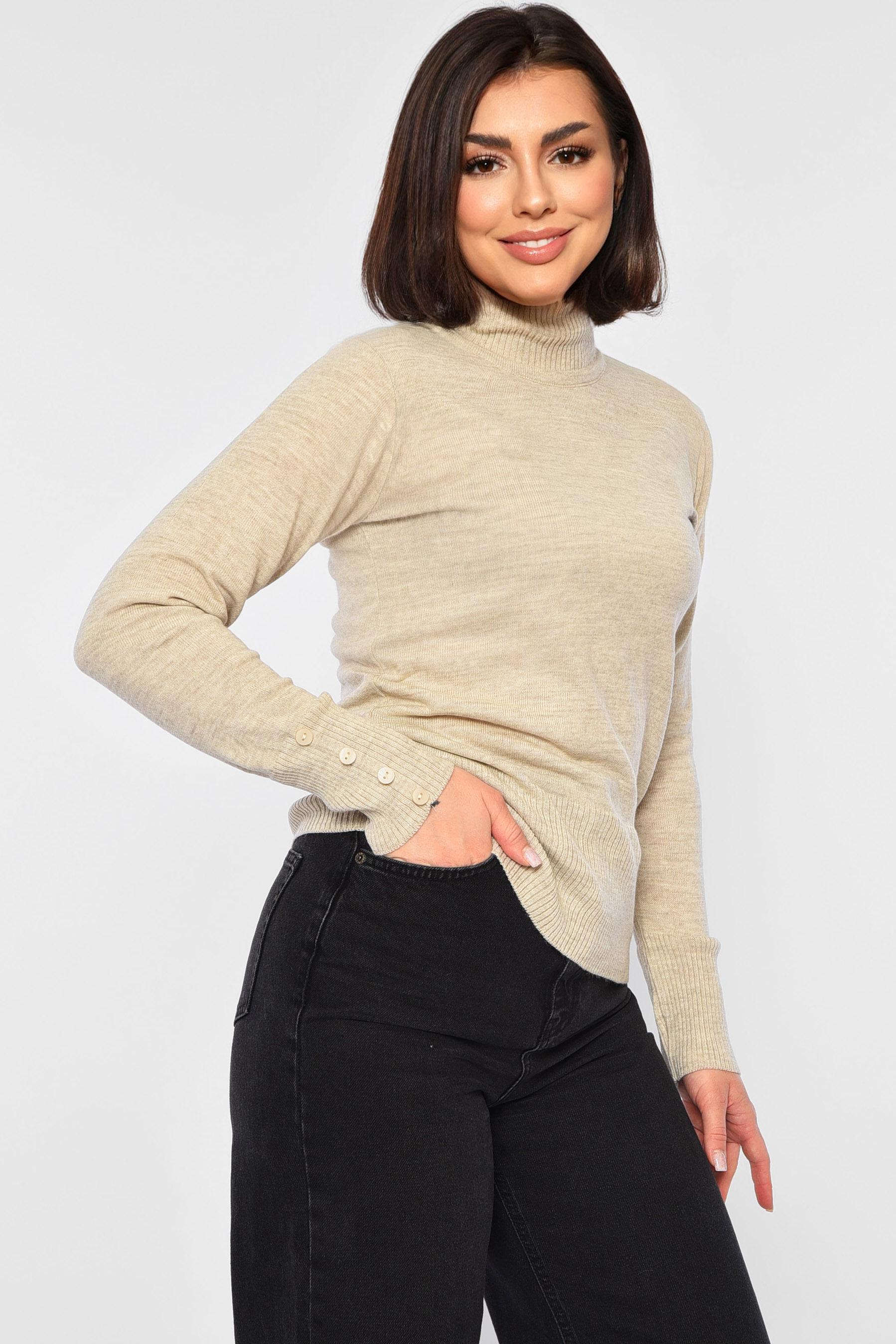 Гольф женский однотонный M-L Серый (187869) - фото 2 Гольф женский однотонный M-L Серый (187869) - фото 2