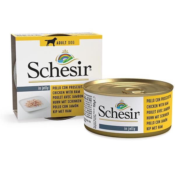 Консерви для собак Schesir Chicken Ham Куряче філе з шинкою в желе 150 г (712554)