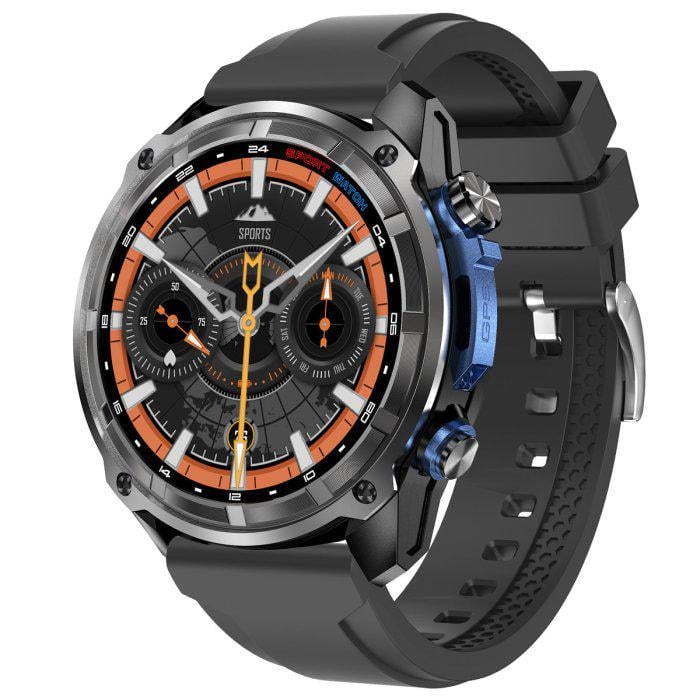 Смарт-часы Smart Navigation Pro с GPS 2 ремешками со стальным корпусом 49,8х14,8 мм Черный (150-96-2172)