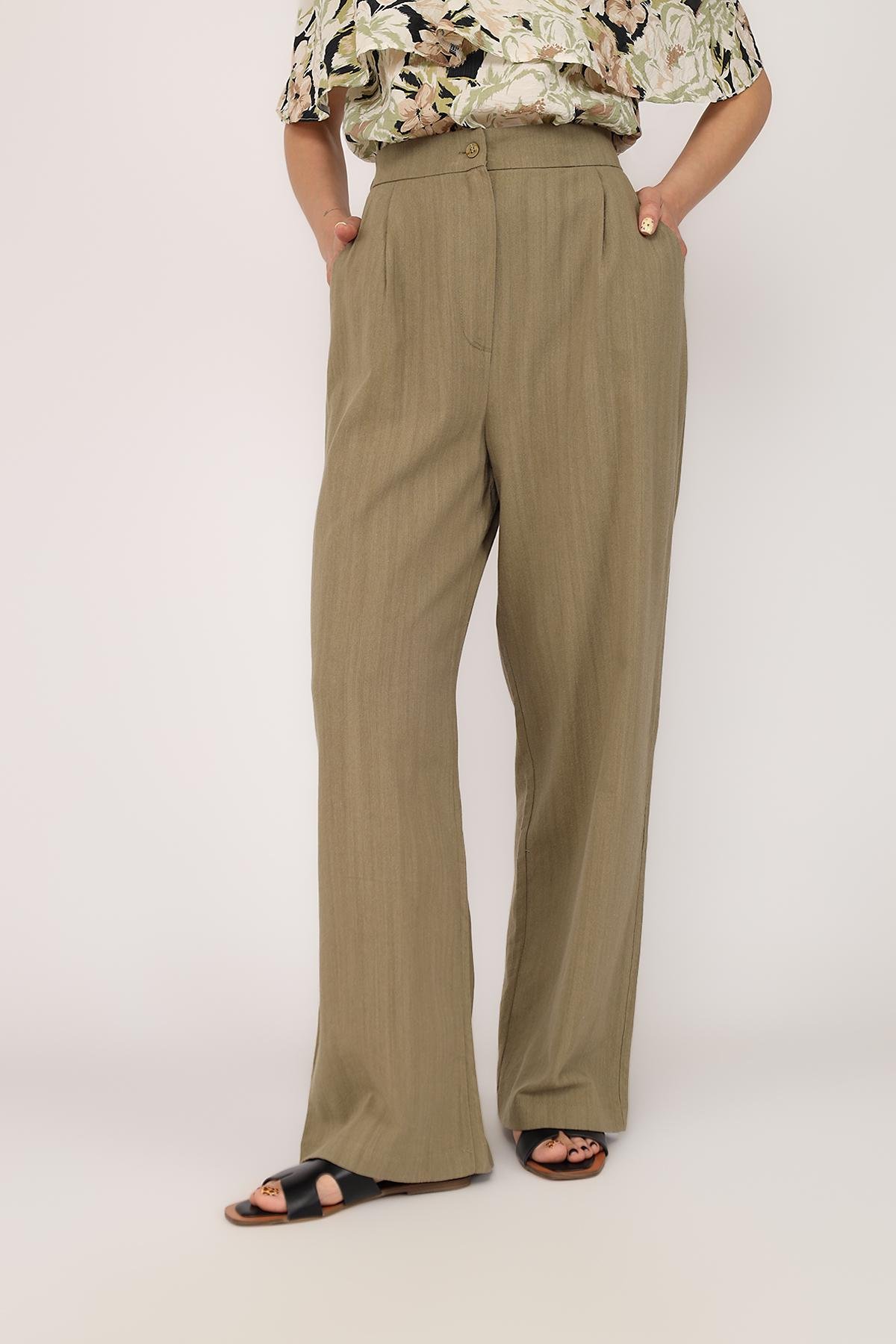 Брюки женские ЦБ-00275712 р. 44 Хаки (SKT001062447)