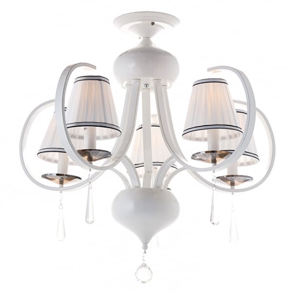 Люстра Flora с 5 абажурами Белый (QL014/5)