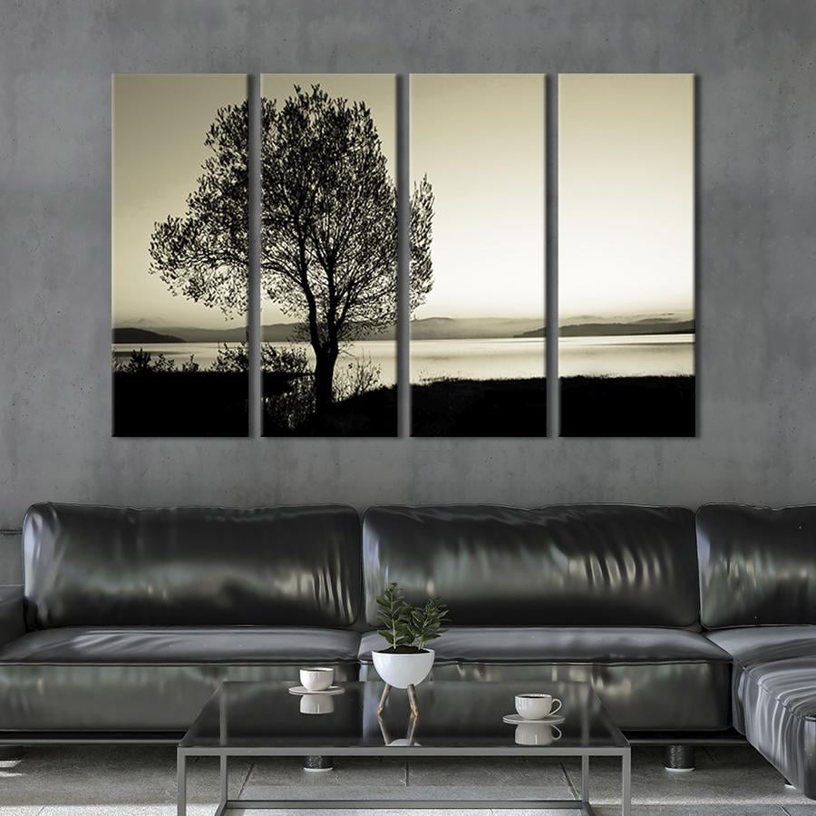 Модульная картина на холсте Полиптих Силуэт дерева 209x133 см (555-41)