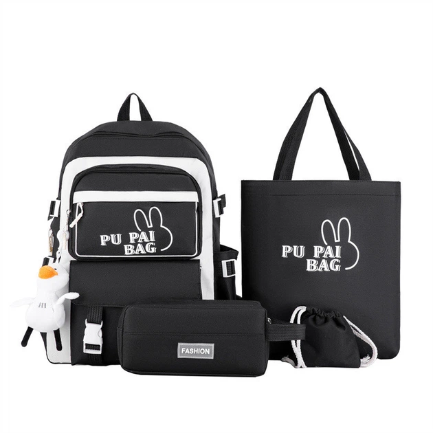 Рюкзак унисекс 4в1 1691-5 Черно-белый