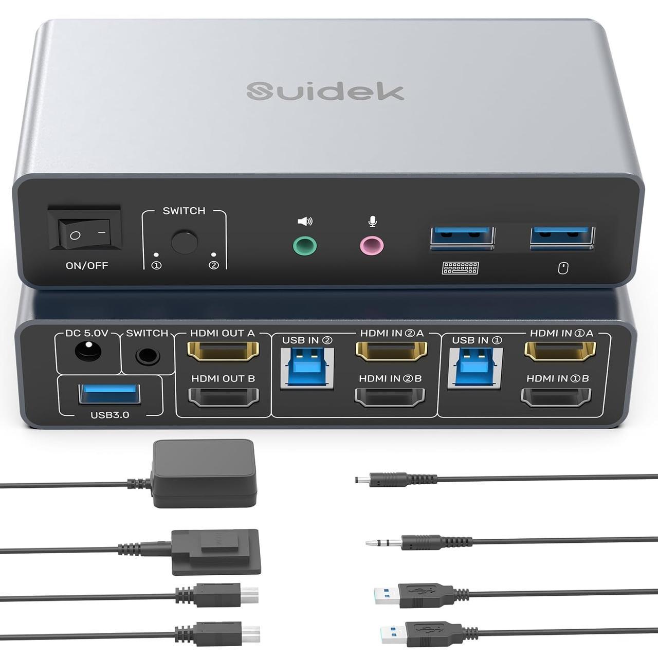 USB-перемикач 4K@Switch 2 монітори/2 комп'ютери 60 Гц (32132147)