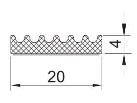 Уплотнитель самоклеющийся Roztocze USRE из пористой резины 20х4 мм 10 м Черный - фото 2