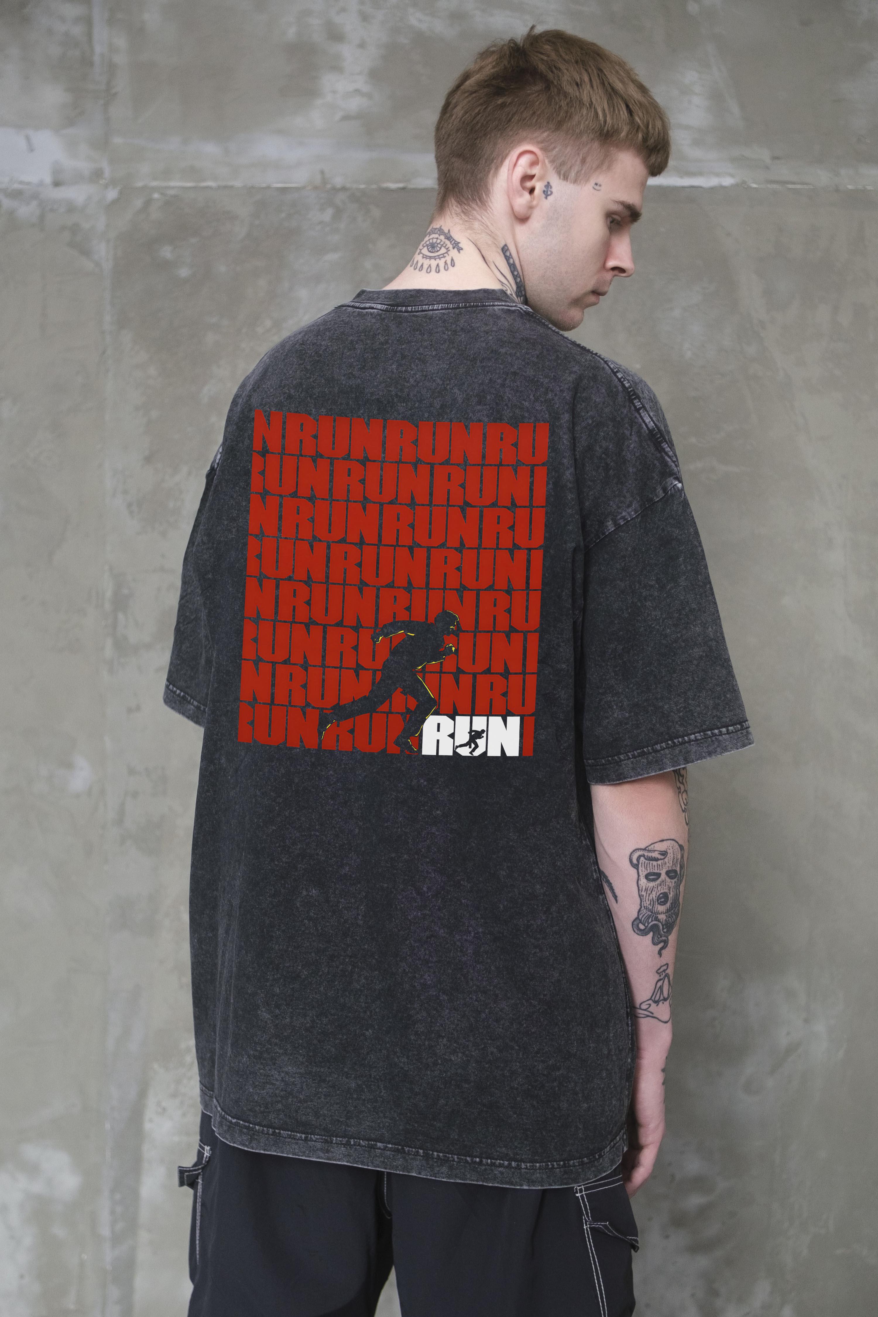 Футболка оверсайз Without Washed Run S/M Black (S/M8056378 8056379)