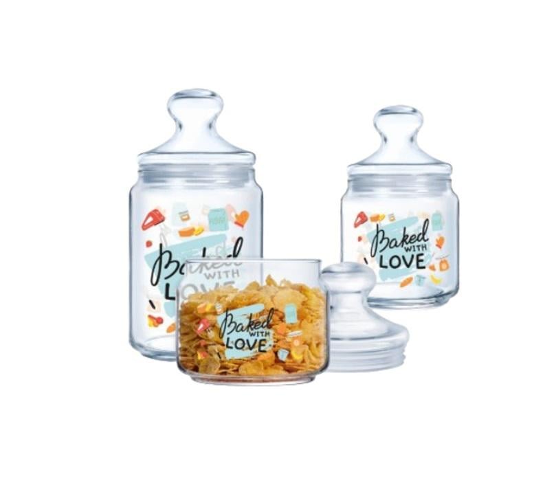 Банки для зберігання Luminarc BAKED WITH LOVE 0,5/0,75/1 л 3 шт.
