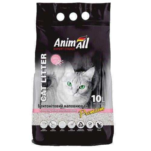 Наполнитель бентонитовый AnimAll Premium Baby Powder с ароматом детской пудры 10 л